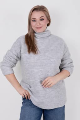 Светр SEWEL SW977 50-52 XL Світло-сірий