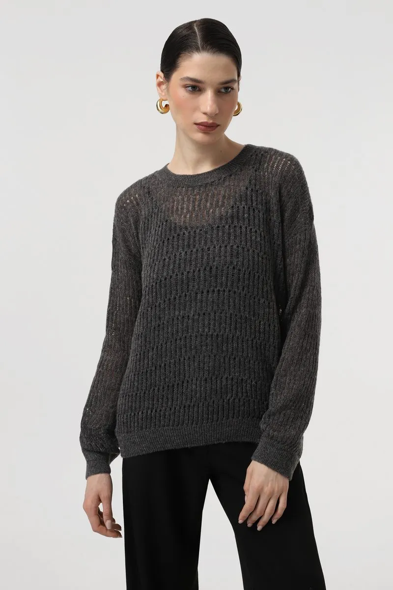 Джемпер SEWEL JW957 42-44 Темно-сірий