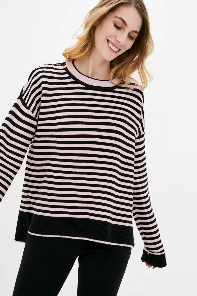 Джемпер SEWEL JW871 42-44 Чорний з рожевим