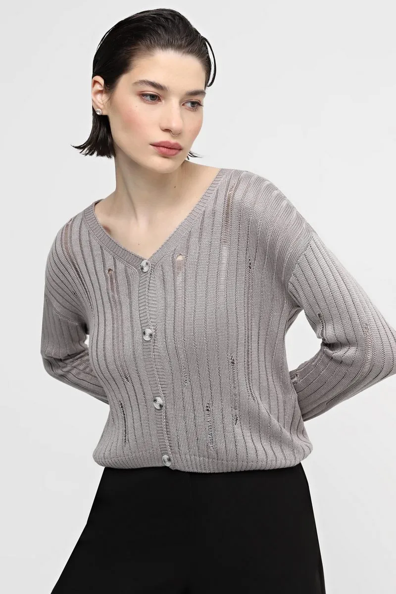 Кардиган SEWEL XS949 46-48 Сірий