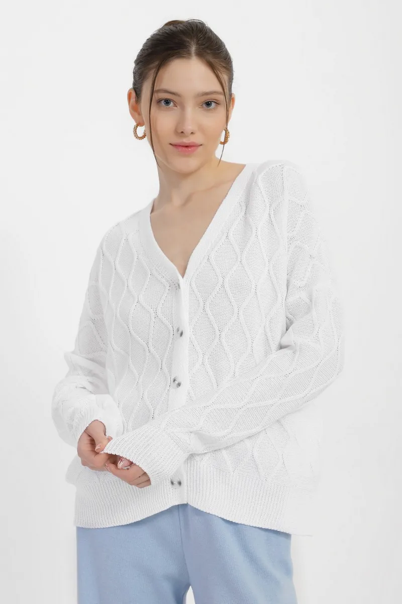 Кардиган SEWEL XS841 42-44 Яскраво-білий