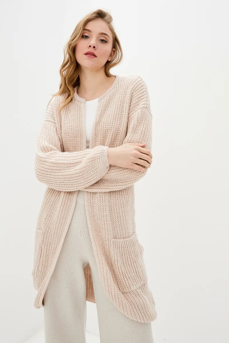 Кардиган SEWEL XW466 42-44 Печериця