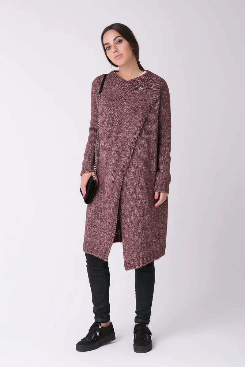Кардиган SEWEL XW467 42-44 Бордо меланж