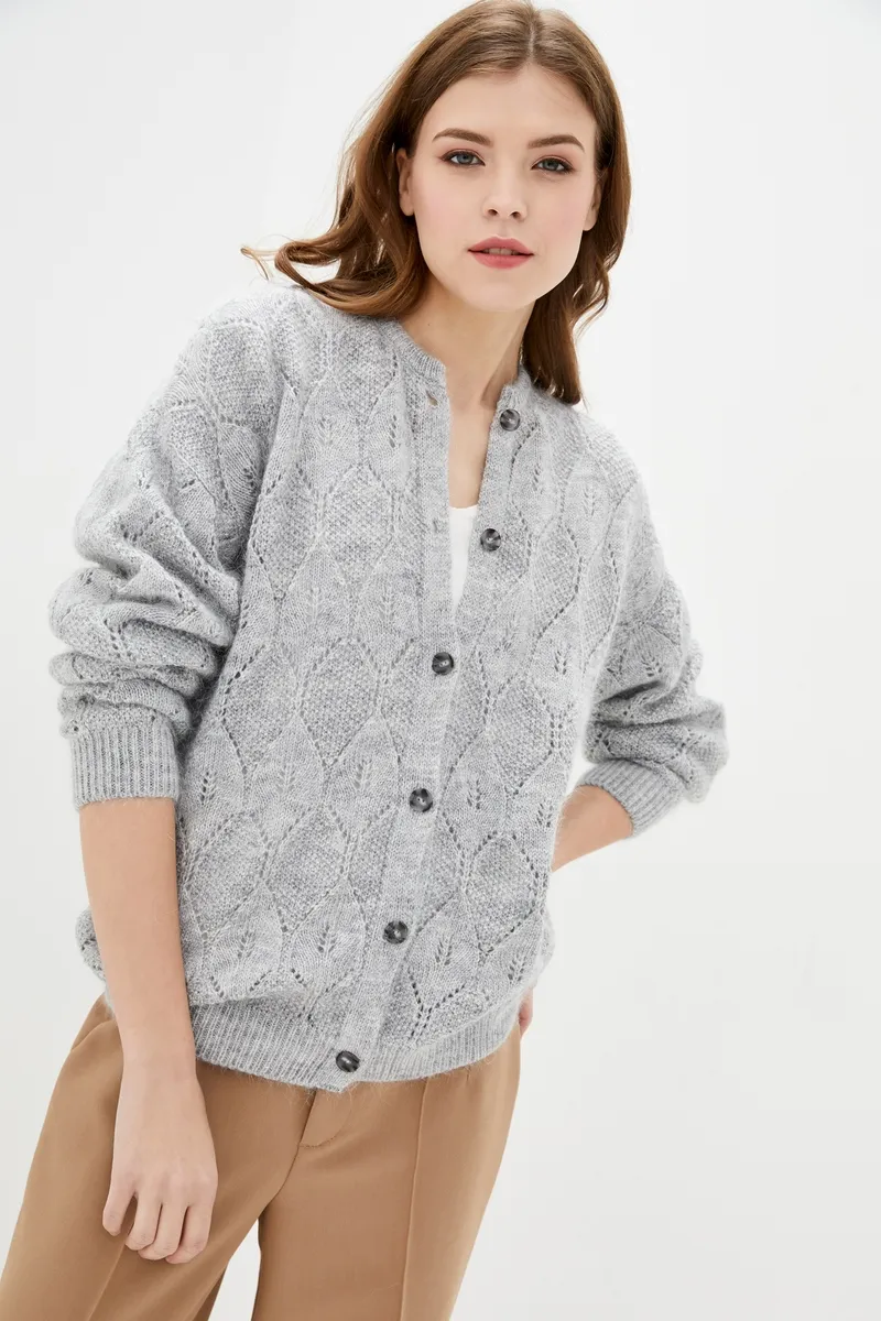 Кардиган SEWEL XW814 46-48 Світло-Сірий меланж