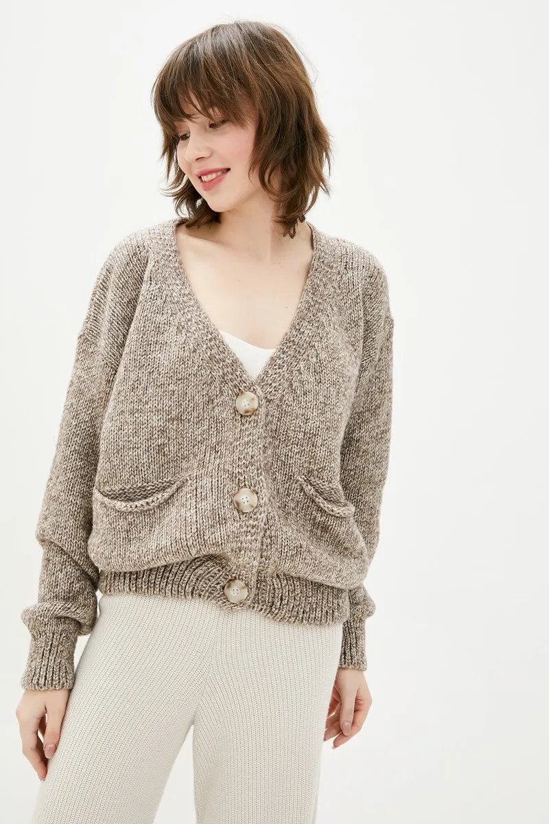 Кардиган SEWEL XW820 42-44 Бежевий меланж