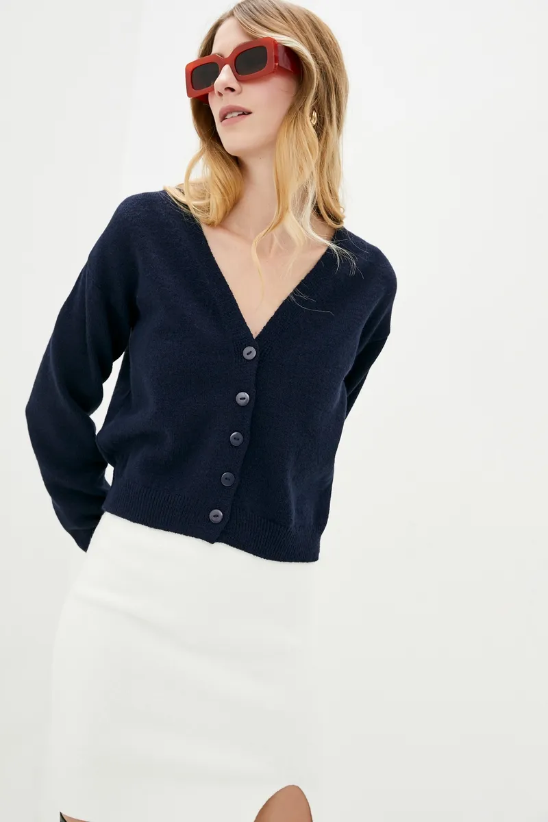 Кардиган SEWEL XW860 46-48 Темно-синій