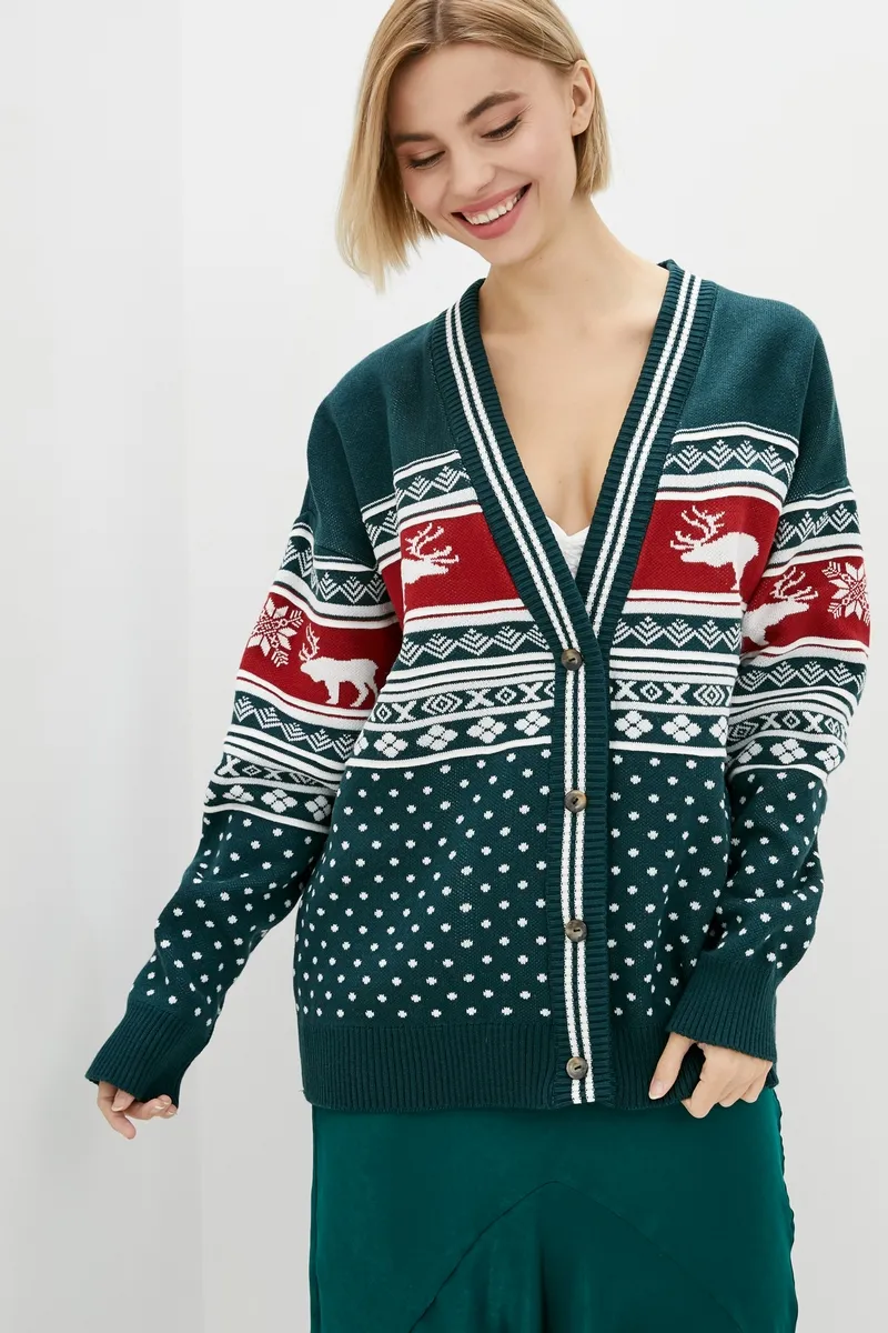 Кардиган SEWEL XW886 42-44 Темно-зелений