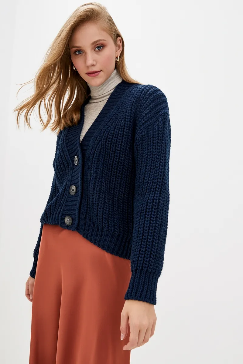 Кофта SEWEL KW799 42-44 Темно-синій