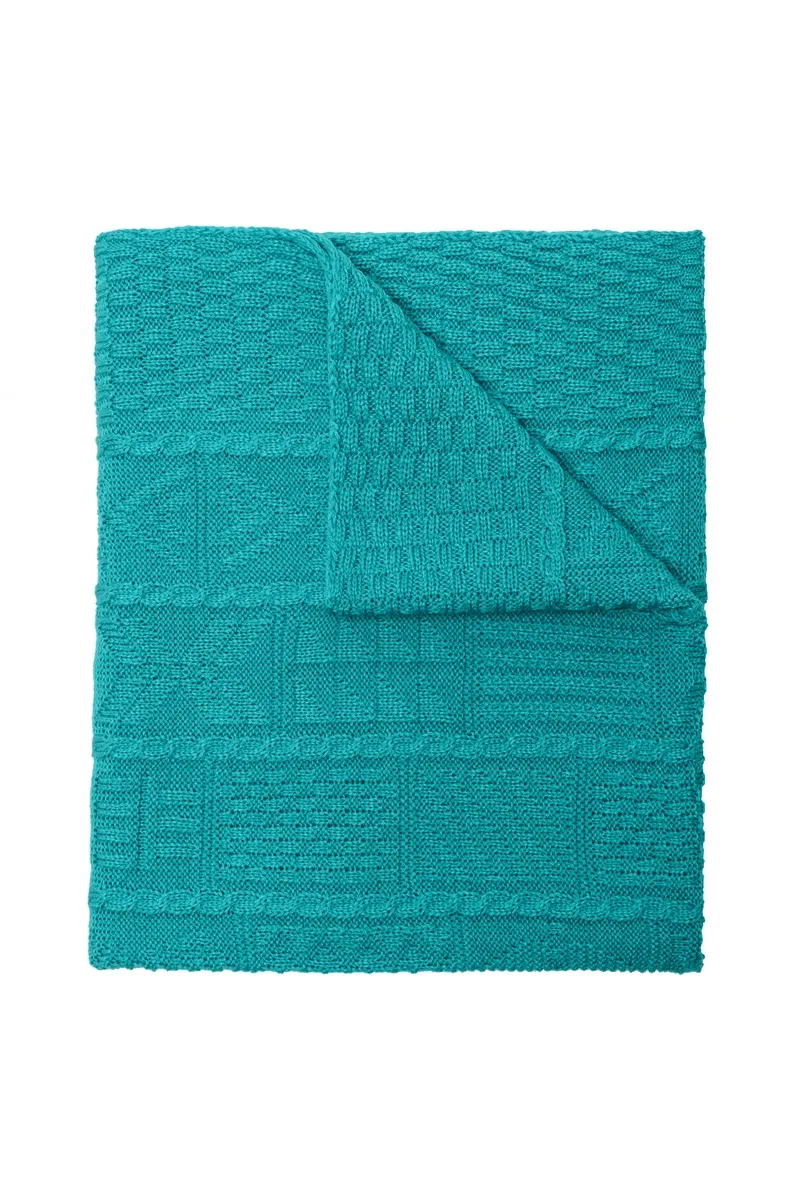 Плед SEWEL OW344 140x120 Бірюза