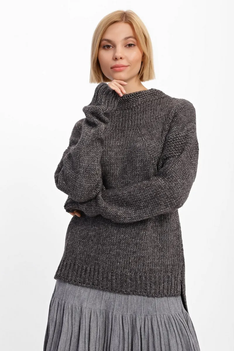 Светр SEWEL SW475 42-44 Темно-сірий