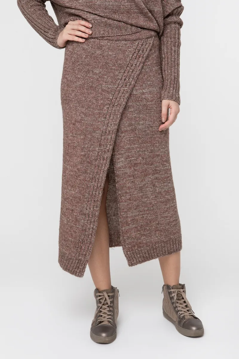 Спідниця SEWEL UW575 42-44 Коричневий меланж