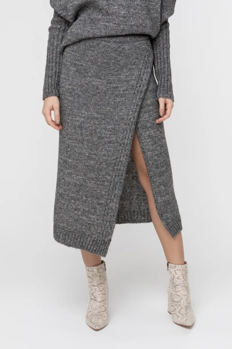Спідниця SEWEL UW575 42-44 Сірий меланж