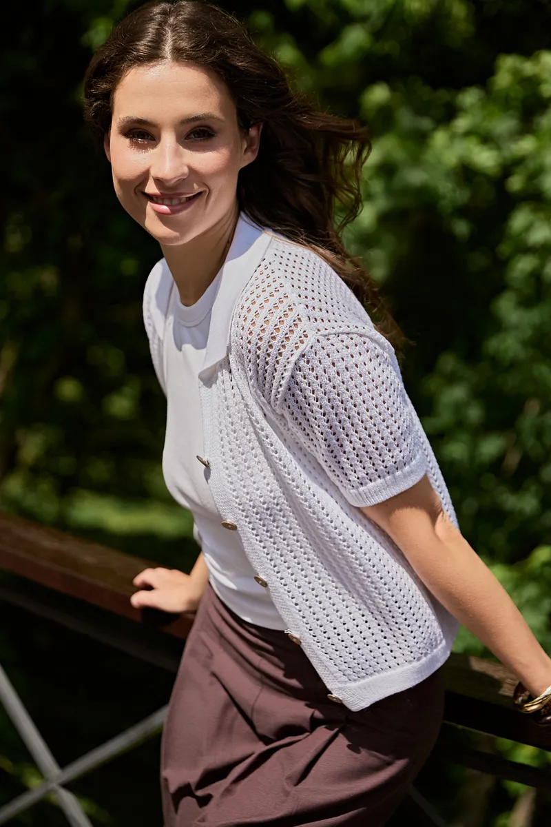 Кардиган SEWEL XS991 42-44 Яскраво-білий