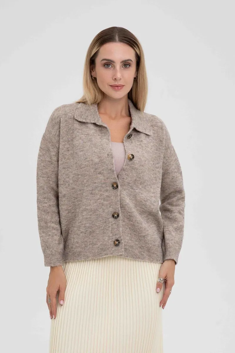 Кардиган SEWEL X1003 46-48 Темно-бежевий