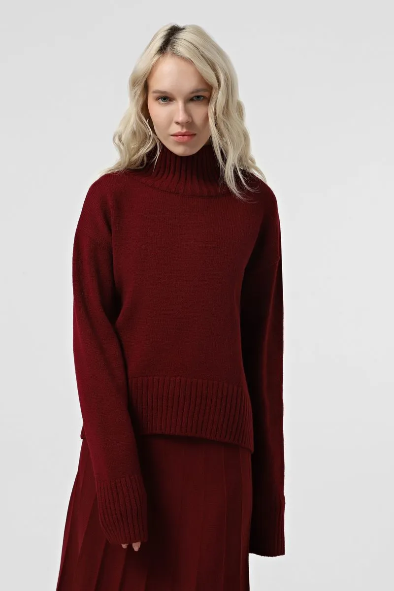 Светр SEWEL SW973 50-52 XL Бордо