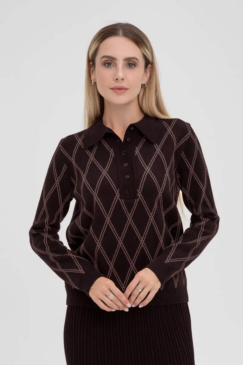 Джемпер SEWEL J1010 46-48 Коричневий