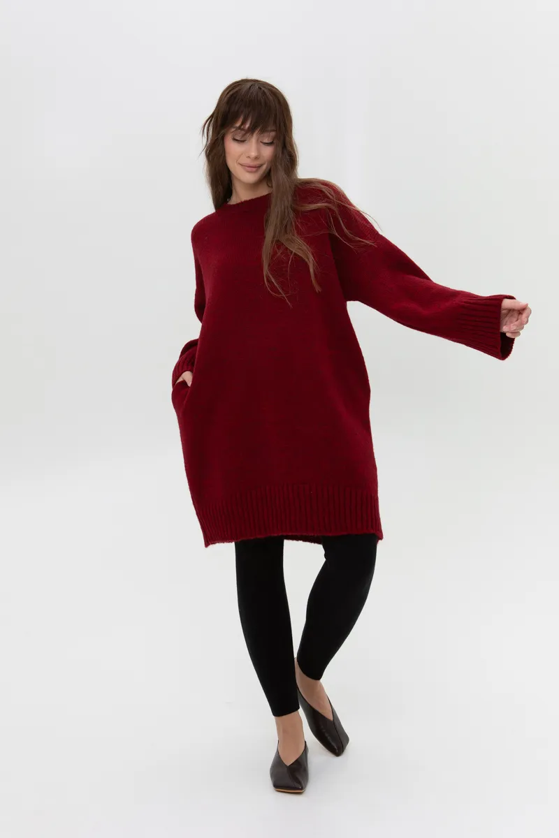 Сукня SEWEL P1023 46-48 Бордо