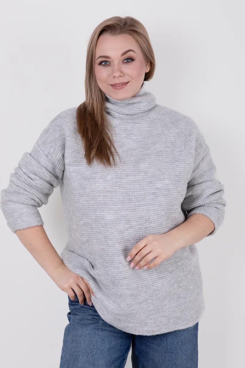 Светр SEWEL SW977 50-52 XL Світло-сірий