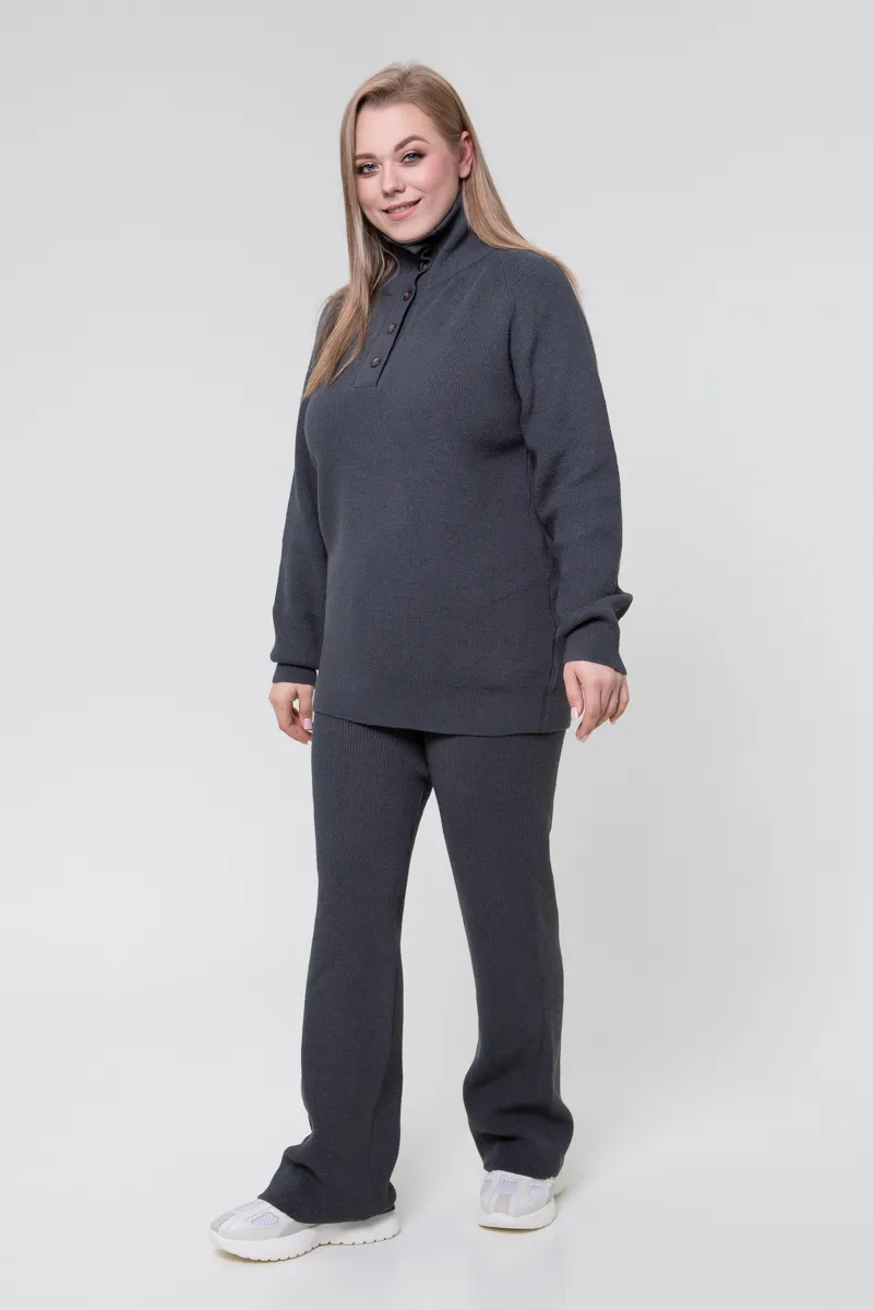 В'язаний костюм SEWEL SC967 50-52 XL Темно-сірий