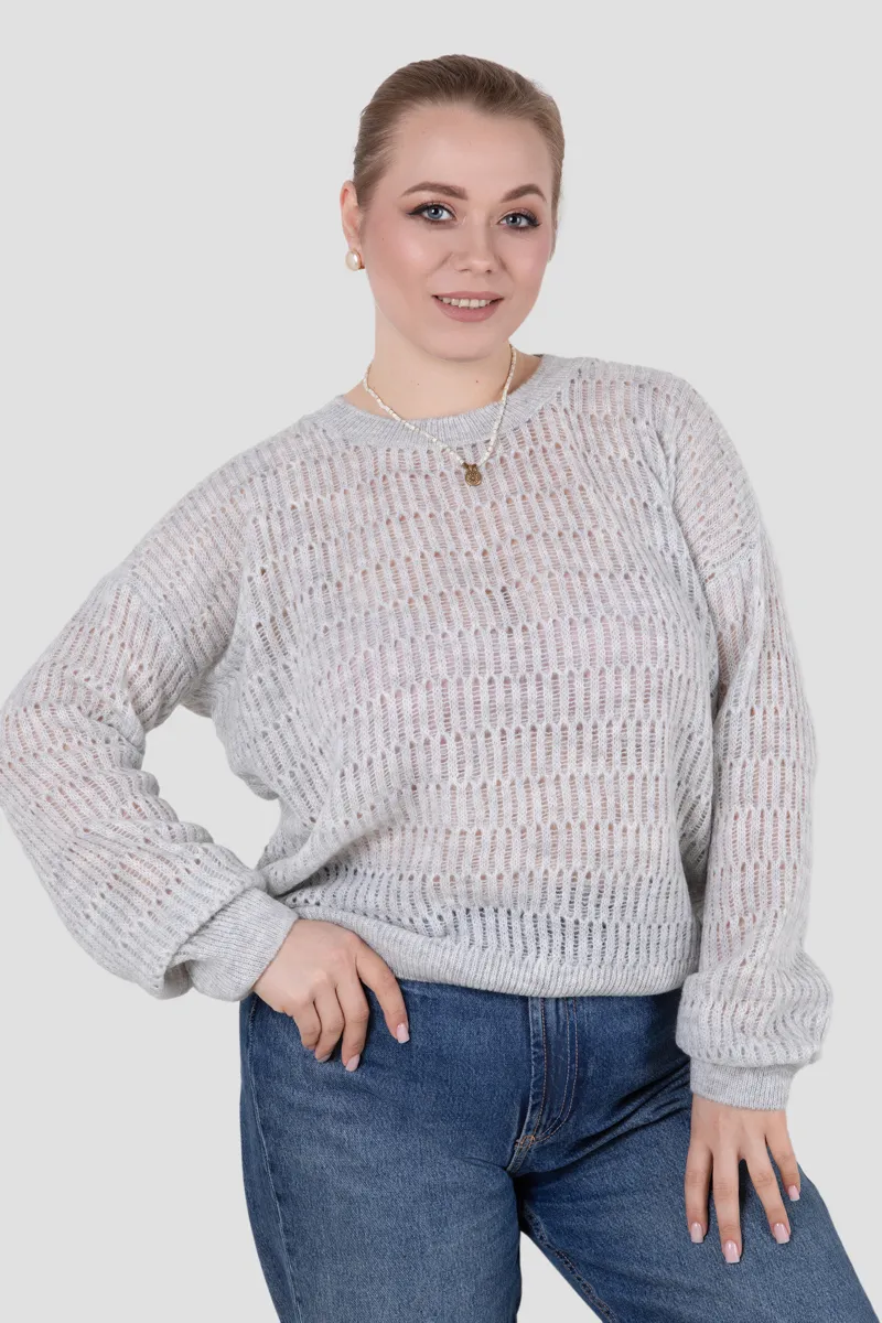 Джемпер SEWEL JW957 50-52 XL Світло-сірий