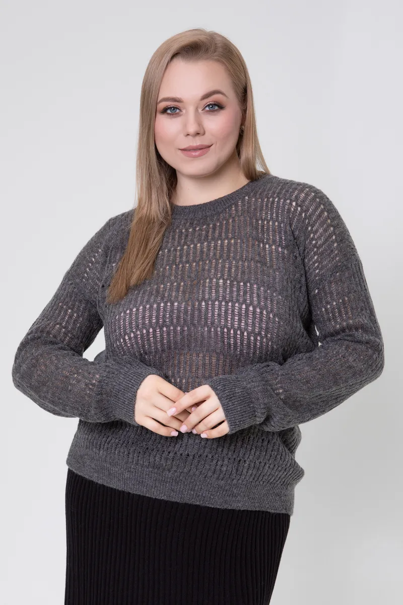 Джемпер SEWEL JW957 50-52 XL Темно-сірий