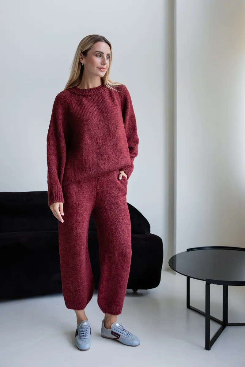 В'язаний костюм SEWEL SC970 46-48 Бордо