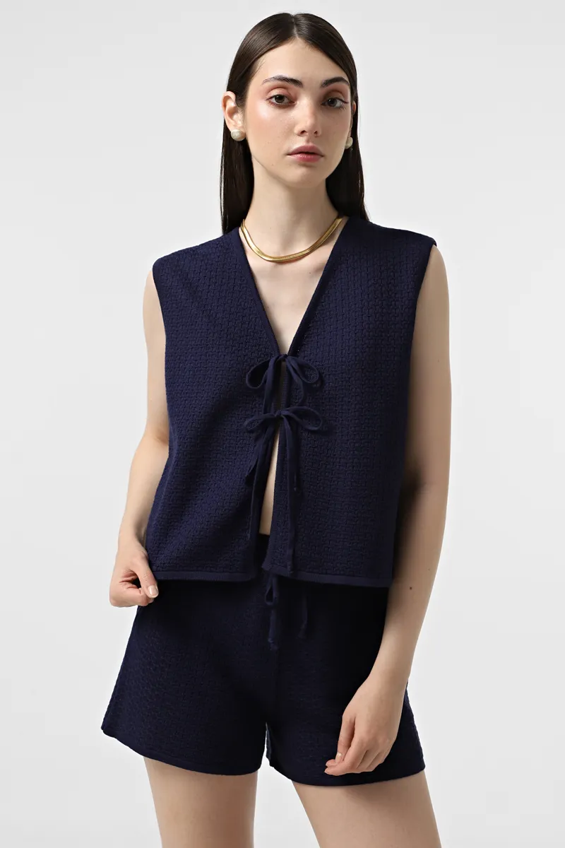 В'язаний костюм SC997 42-44 Темно-синій