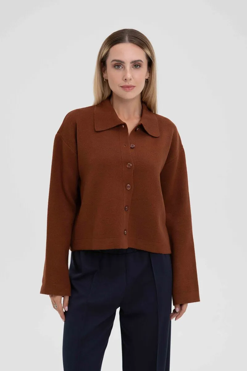 Кардиган SEWEL XW999 46-48 Коричневий