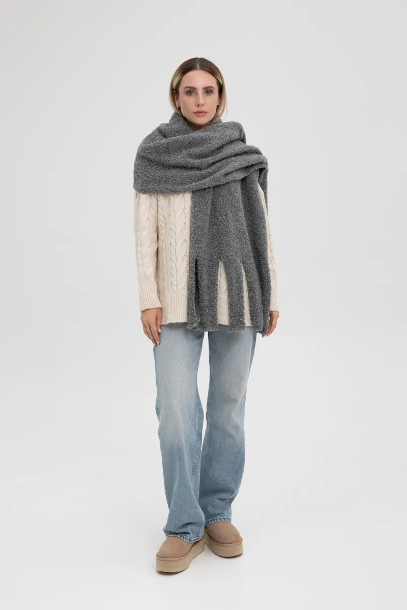 Шарф SEWEL A1013 One Size Сірий