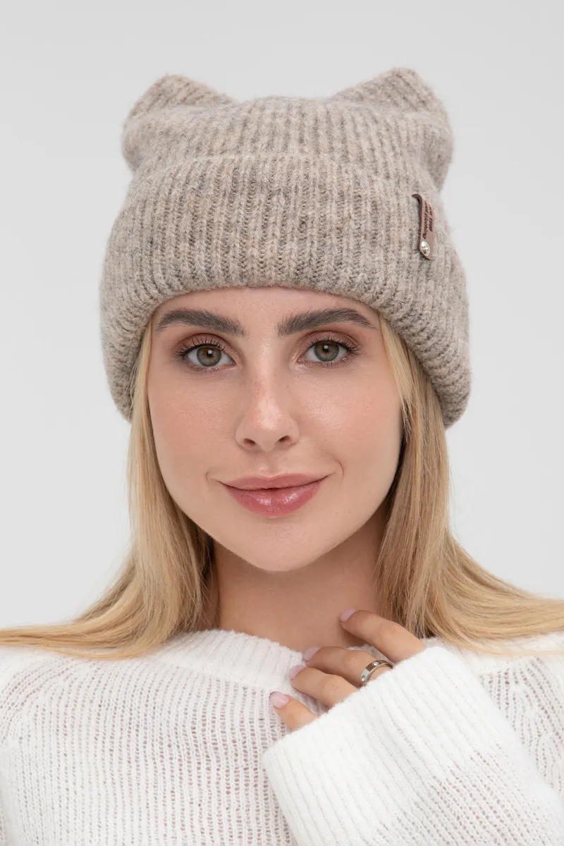 Шапка SEWEL B1005 One Size Темно-бежевий