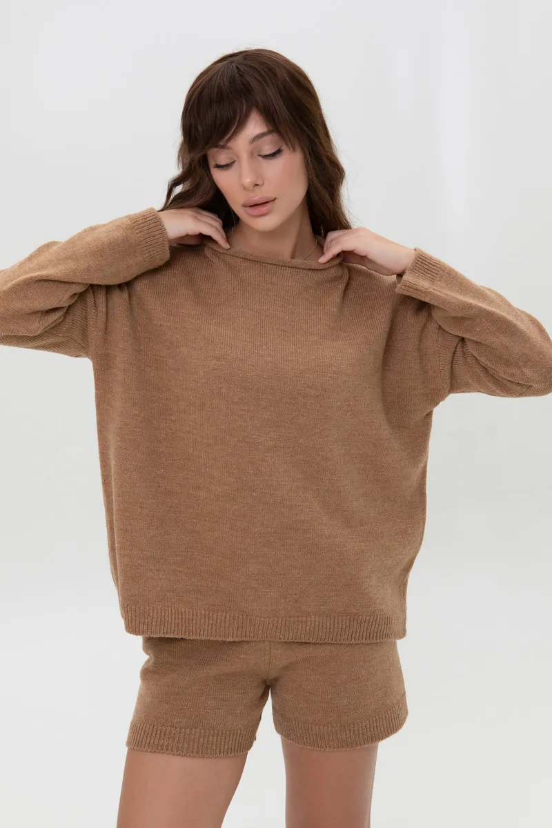 Джемпер SEWEL J1020 46-48 Темно-бежевий