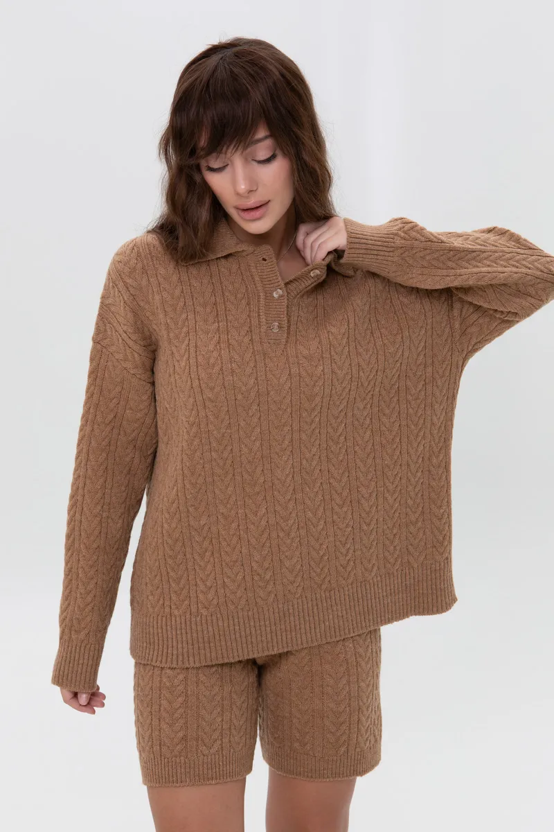 Джемпер SEWEL J1021 42-44 Темно-бежевий
