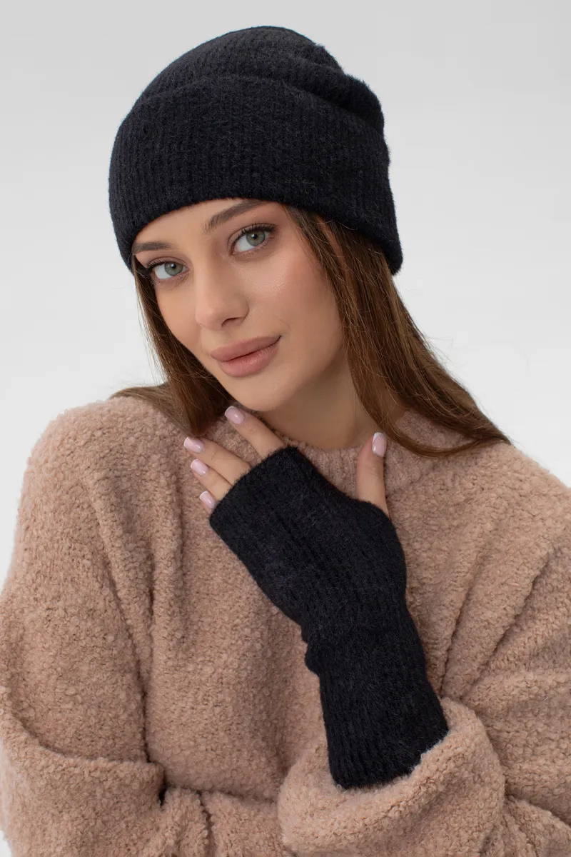 Комплект Шапка Мітенки SEWEL BA010 One Size Чорний