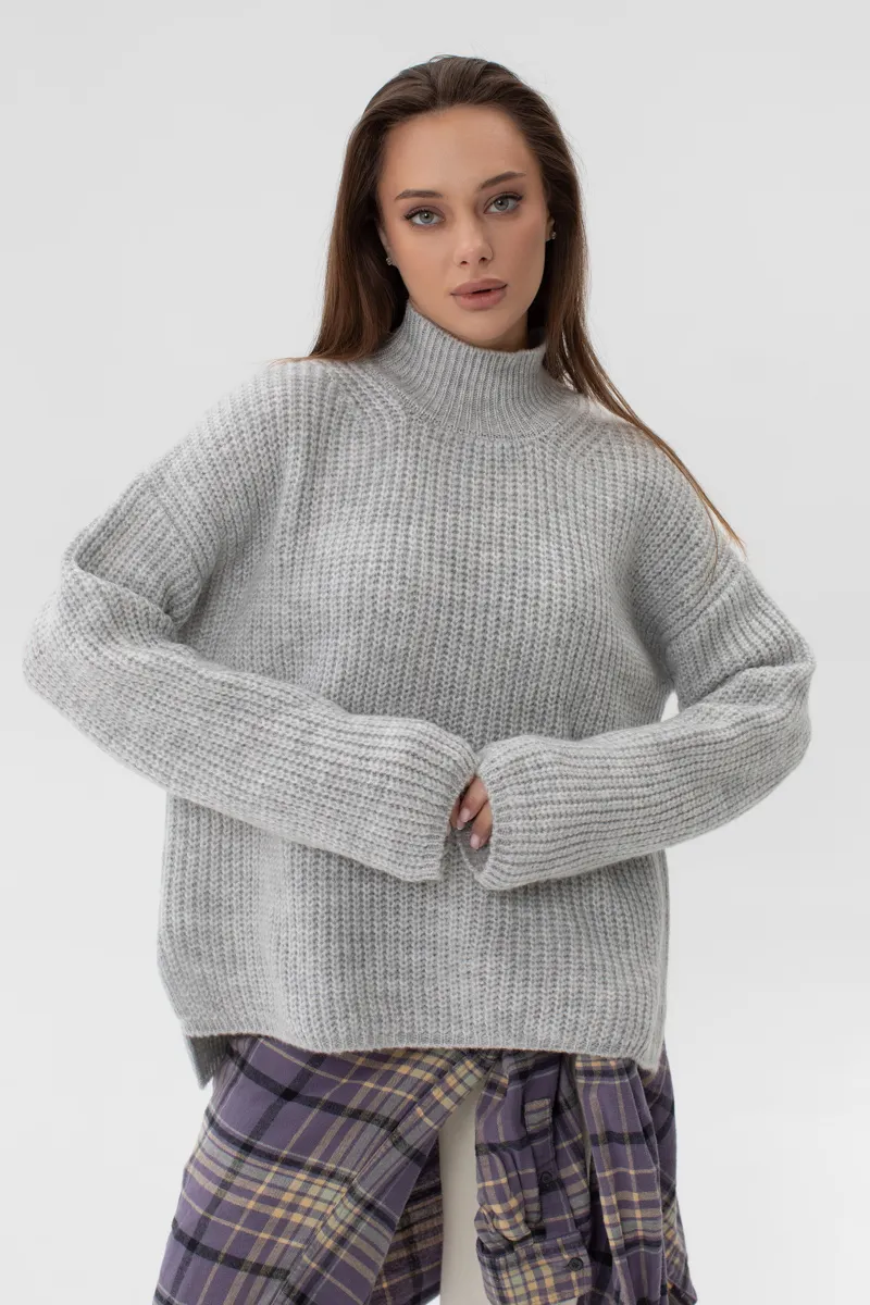 Светр SEWEL S1027 42-44 Світло-сірий