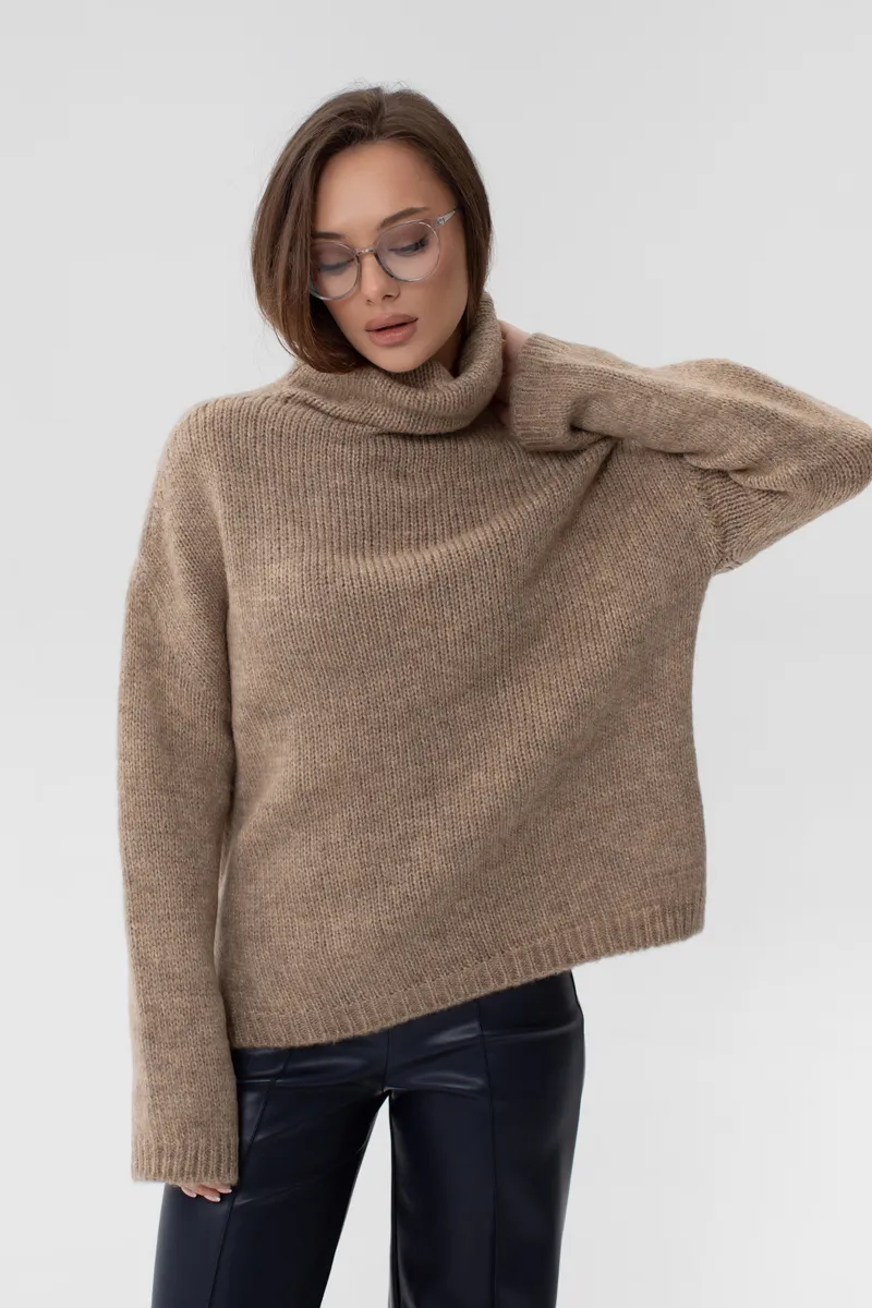 Светр SEWEL S1024 42-44 Темно-бежевий