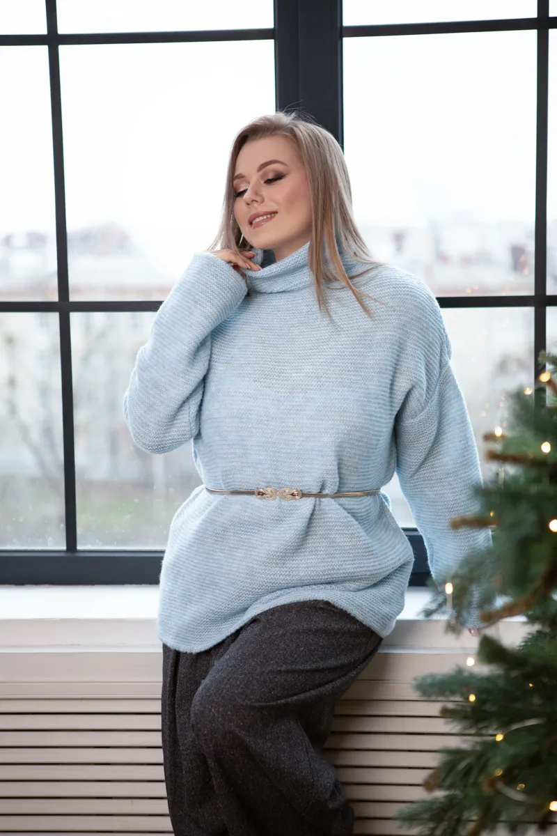 Светр SEWEL SW977 50-52 XL Блакитний