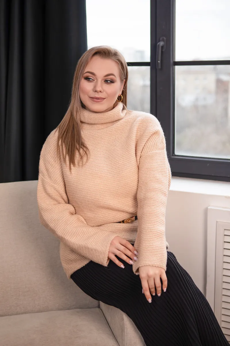 Светр SEWEL SW977 50-52 XL Бежевий