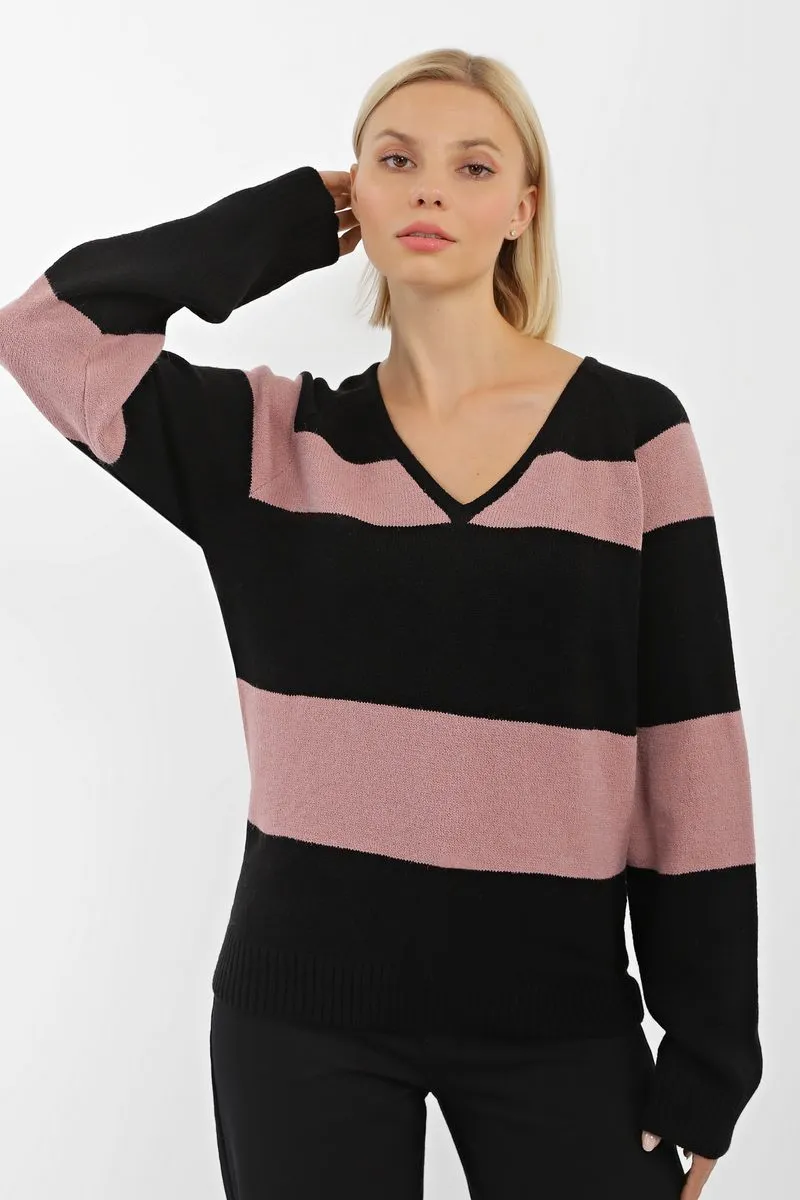 Джемпер SEWEL JW921 42-44 Чорний з мокко