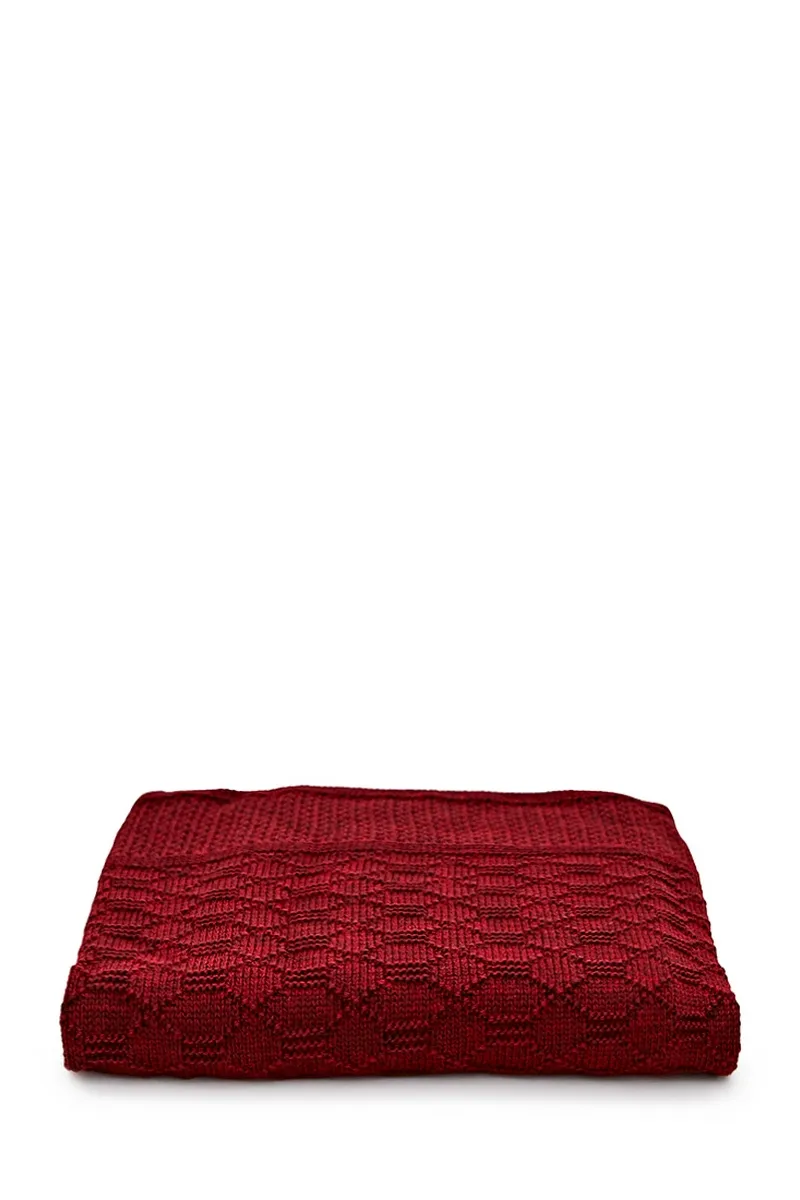 Плед SEWEL OW519 120x120 Бордо