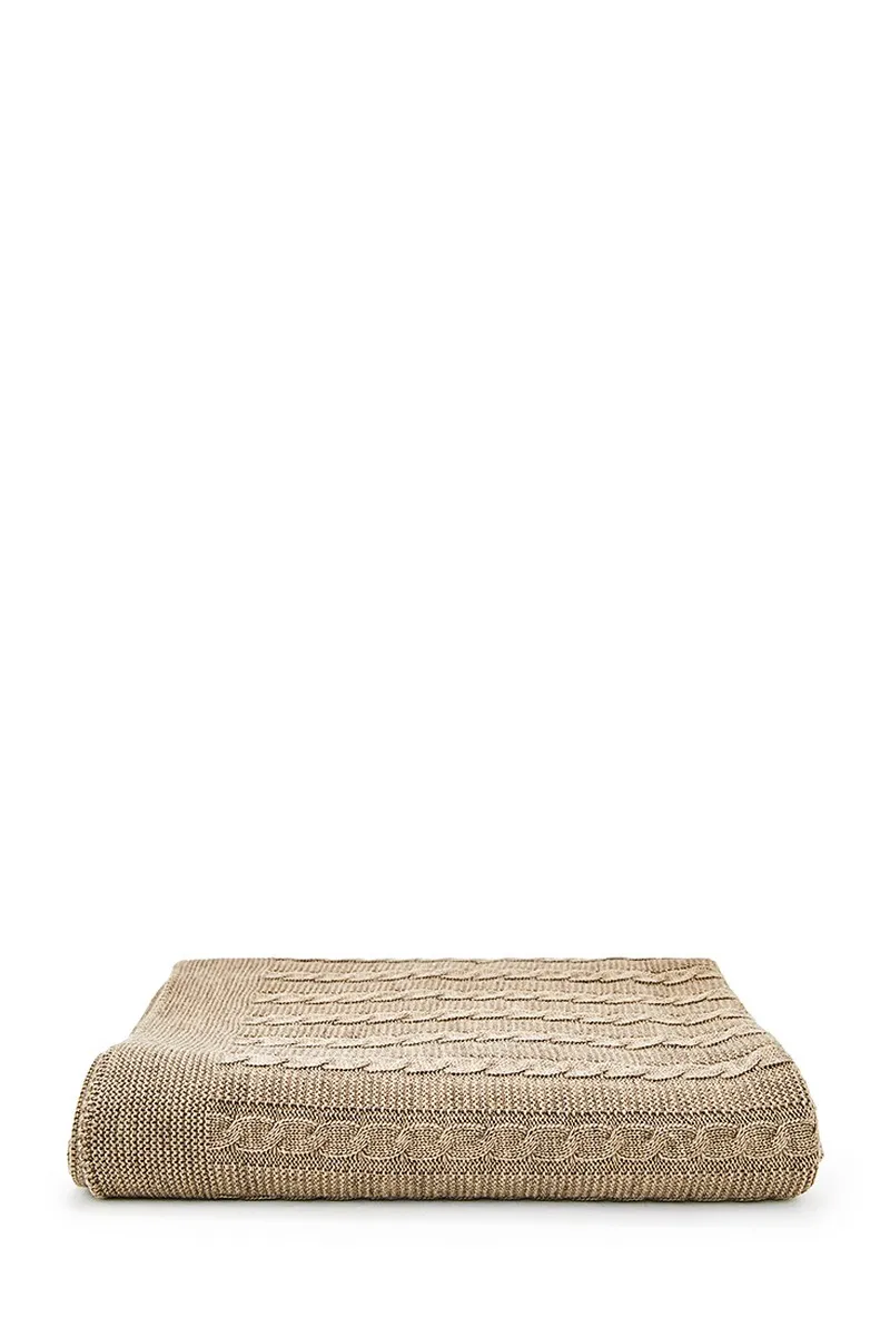 Плед SEWEL OW811 180х130 Темно-бежевий