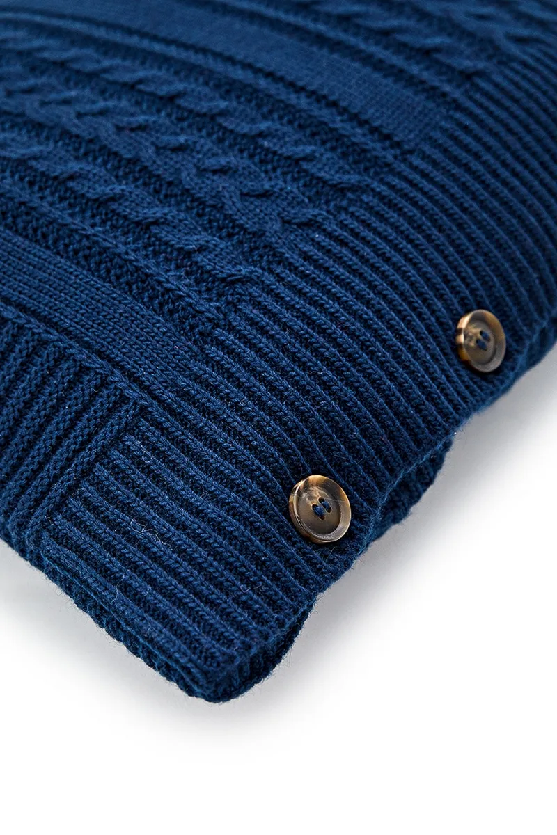 В'язана наволочка SEWEL DW796 40х40 Темно-синій